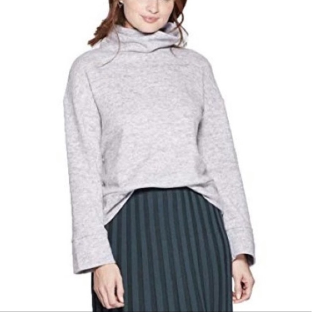A New Day Cozy Turtleneck Pullover Gray Size Large